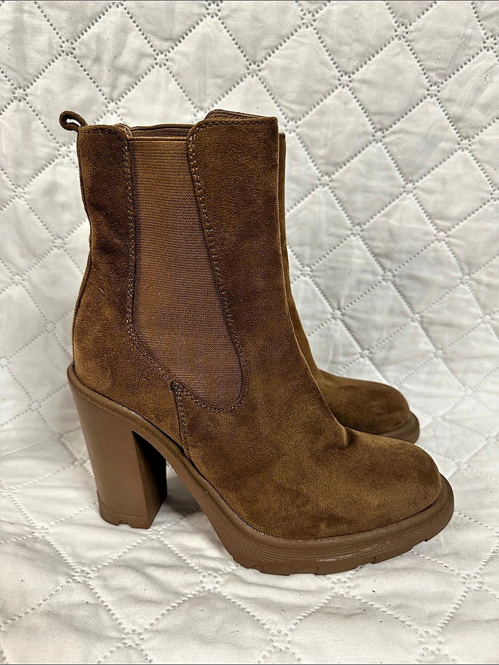 Nine West Brown Heeled Ankle Boots